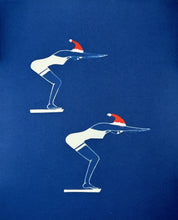 將圖片載入圖庫檢視器 'Festive Swimmers' Cyanotype Christmas Card Set of 5.