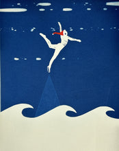 將圖片載入圖庫檢視器 'Festive Swimmers' Cyanotype Christmas Card Set of 5.